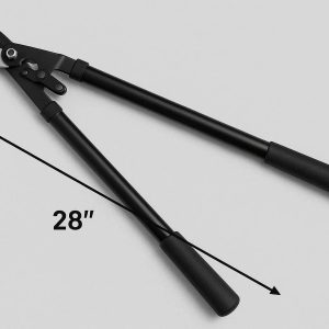 11 Long Handle Loppers for Heavy Duty Branch Cutting 28 Inch Garden Bypass Lopper with Compound Action for Extra Leverage and Reach Black