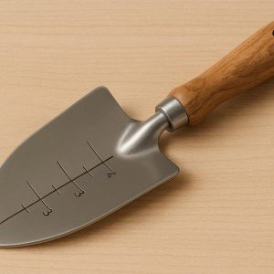 18 Stainless Steel Hand Trowel with Depth Markers for Accurate Planting and Seedling Transplanting Durable Garden Shovel with Natural Wood Handle