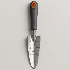 19 Narrow Transplanter Trowel for Small Pots and Tight Spaces Scale Marked Hand Shovel with Non Slip Grip for Accurate Gardening and Planting