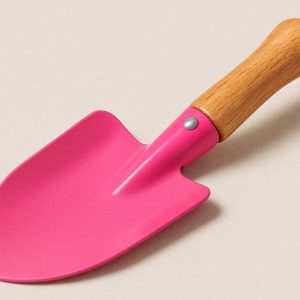 22 Kids Garden Trowel with Colorful Metal Head and Wooden Handle Small Hand Shovel for Children Learning to Garden and Play in the Dirt Pink