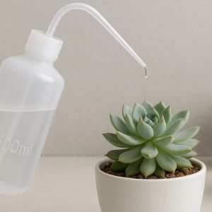 7 Portable Squeeze Water Bottle for Succulents 500ml Plastic Narrow Mouth Dripping Bottle for Lab Gardening and Precise Indoor Plant Care Clear