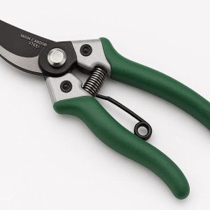 9 Professional Bypass Pruning Shears High Carbon Steel Garden Scissors with Safety Lock and Ergonomic Non Slip Handles for Trimming Branches Green